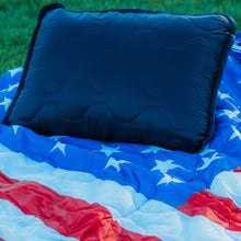 Load image into Gallery viewer, High quality American flag woobie blanket with woobie pillow case 
