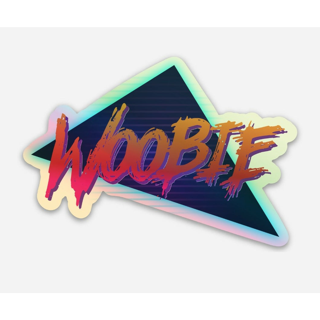 Retro Woobie Holographic sticker